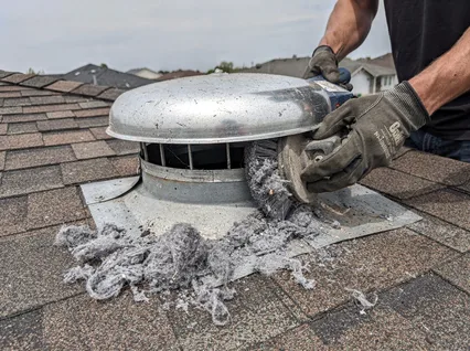 Cleaning Dryer Vent On Roof in Rocky River