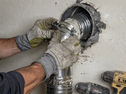 Dryer Vent Hose Installation in Rocky River