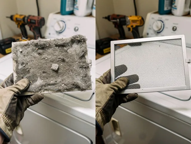 Professional lint trap cleaning by Rocky River Dryer Vent Cleaning in Rocky River