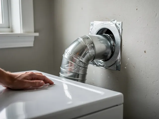 Rocky River Dryer Vent Cleaning expert performing professional dryer vent repair and installation in Rocky River