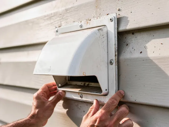 Rocky River Dryer Vent Cleaning technician delivering thorough residential dryer vent cleaning service in Rocky River